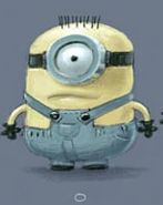 One eyed, short and plump minion (Despicable Me concept art only)