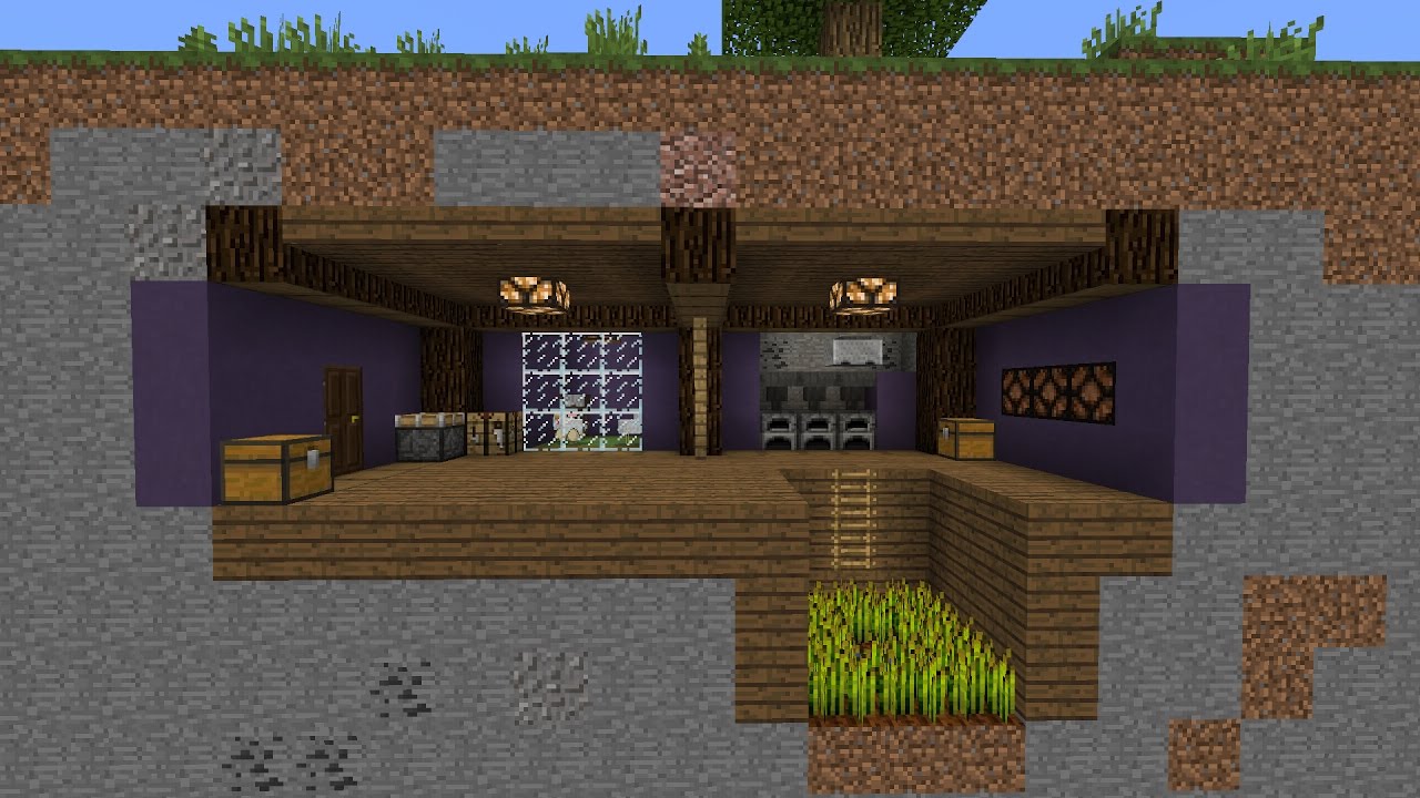 Minecraft карта подземный дом