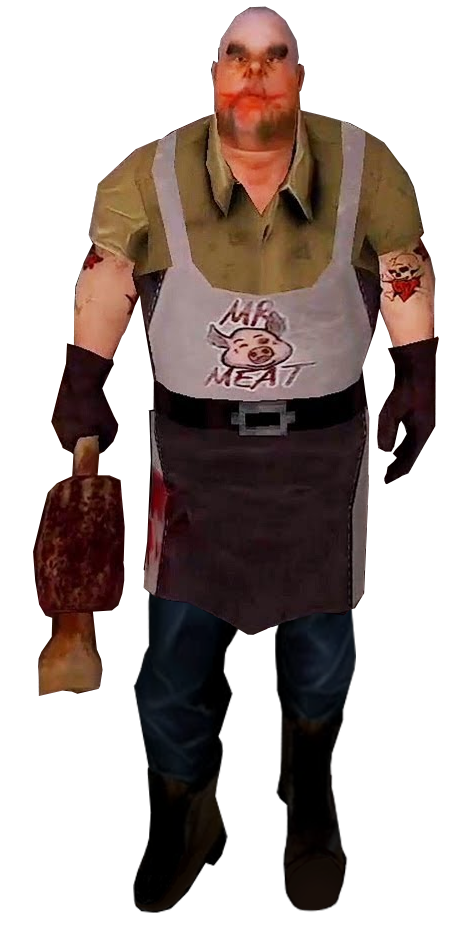 Mr meat. Мясник из игры Мистер мит.