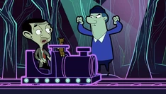 To run away from the guy, Mr. Bean entered the Spooky Tunnel Ride. Whilst he is not scared of what's happening during the ride, towards the end of it he screams when he sees the coconut shy owner scaring him and runs.
