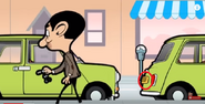 Mr Bean's Car Mini 1000 Two in Mr Bean The Animated Series Episode Double Trouble