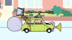 The litter-picking machine made from Bean's Mini and several items.