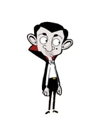 Mr. Bean's halloween vampire costume, seen in the episode "Halloween"