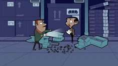 The manager/security guard discovered that Bean was the one who broke in the warehouse.