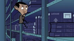 He climbs even higher to open more boxes to see if there's a similar screw to the one he needs.