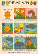 The Mr. Men comic, "Mr. Happy Sends in the Clouds" is released in Playhour