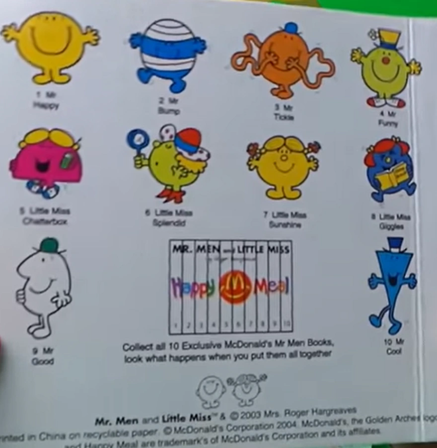Mr. Men McDonald's Library Mr. Men Wiki Fandom