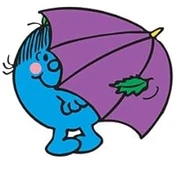 Hiding behind an umbrella