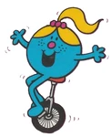 Riding a unicycle