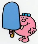 Little Miss Tiny eats an ice lolly