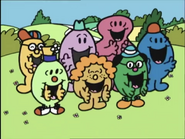 Smiling for the first time in the 1995 cartoon