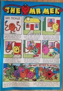 The Mr. Men comic "Mr. Tickle, the Living Clothesline" is re-released by Playhour