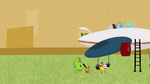 Fruit Pineapple Plane Scene (58)