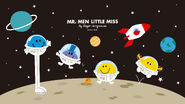 Mr. Men Outer Space Digital Wallpaper