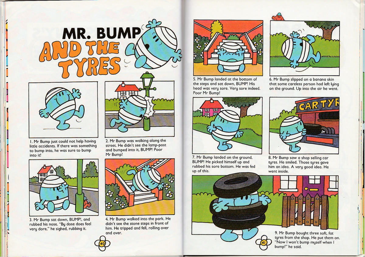 Mr. Bump and the Tyres | Mr. Men Wiki | Fandom