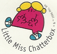 Little Miss Chatterbox sticker from 1996