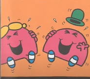 Little Miss Chatterbox and Mr. Chatterbox laughing.