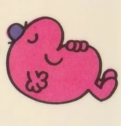 Mr. Lazy as he appears on the back of the Mr. Men Books circa 1976 to 1993