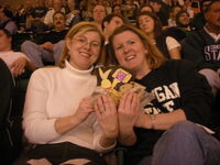 Here I am with mommy and Aunt Janet at the Michigan State basketball game.