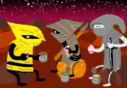 Exiles eating