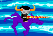 Tavros riding horsaponi