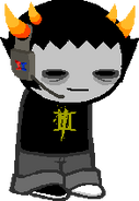 Sollux wearing a headset.