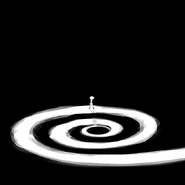 The young Calliope's unmistakeably black hole-like dark pocket.