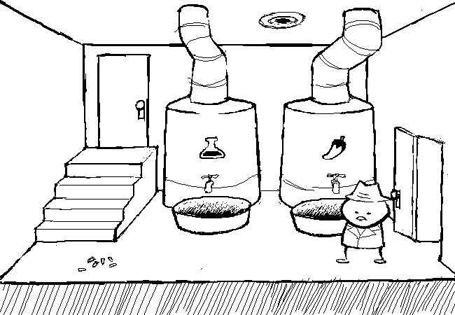 The various states of the still room.