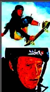 Unreal Air as seen being shredded by "SKATERBOARDER". This image can be seen at the bottom of the Sweet Bro and Hella Jeff comics.