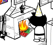 John killing GameBro with fire.