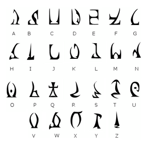 Daedric Alphabet Edit