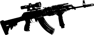 Black machine gun
