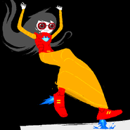 Jade wearing her iron lass suit in Hero Mode.