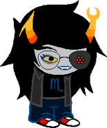 Vriska using her vision eightfold.