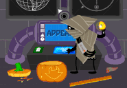 Serenity freed.gif (153 KB) Serenity's escape from her amber casing.