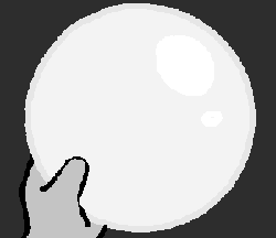 die inside magic 8 ball size