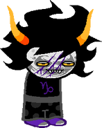 Gamzee after scratching himself with Nepeta's claws.