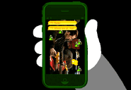 Jake's phone, littered with multiple instance of Delirious Biznasty just like everything else Strider gets his hands on.