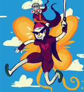 Calliope's depiction of Dirk having god tier status.