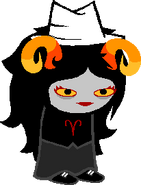 Aradia wearing John's Dad's fedora.