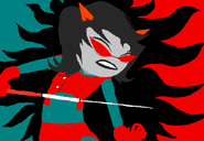 Terezi in Hero mode wearing her FLARP outfit