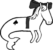 An aquatic hoofbeast with a spade mark.