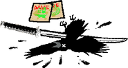 The crow, accidentally killed by Dave's sword.