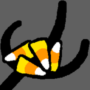 Candy Corn in hand