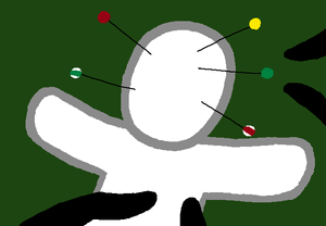 Die's doll and pins