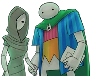 WQ and WK standing before Bec Noir