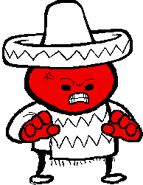 Fiesta Ace Dick wearing a poncho