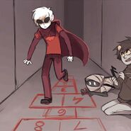 Dave Playing Hopscotch with the Mayor and Karkat