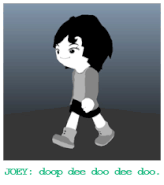 An early gif of Joey's 3D model.