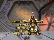 Servo addresses the viewers and encourages them to give their thoughts on Kenny